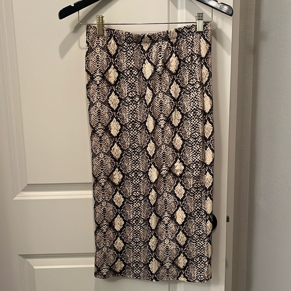 Snake print skirt